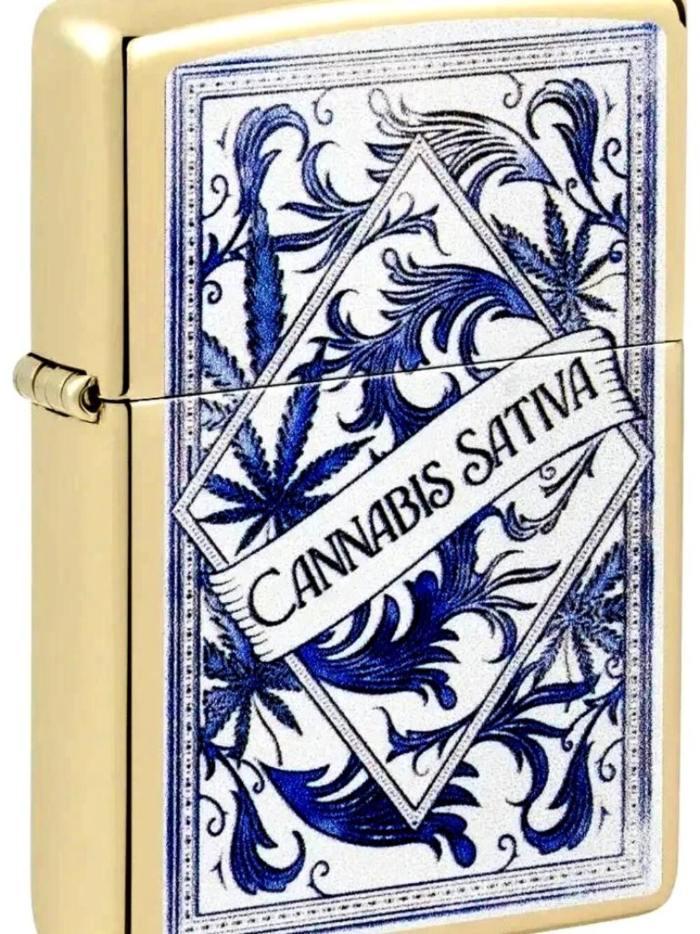 Sativa Design, Champagne Finish Lighter Zippo